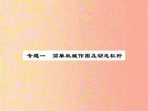 2019年九年級(jí)物理上冊(cè) 專題1 簡(jiǎn)單機(jī)械作圖及動(dòng)態(tài)杠桿習(xí)題課件（新版）蘇科版.ppt