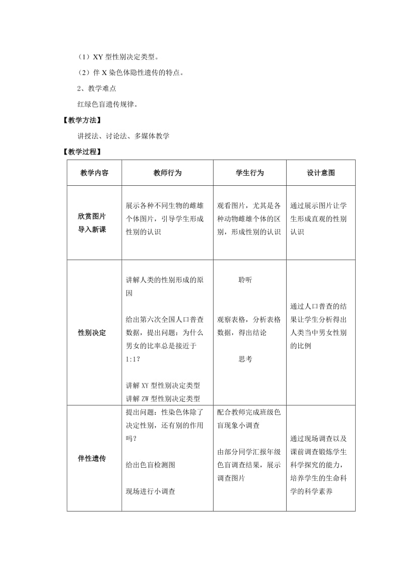 2019-2020年高二生物《伴性遗传》教案.doc_第2页