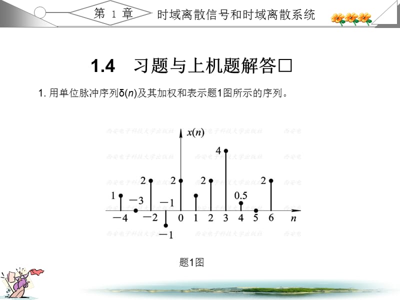 数字信号处理高西全课后答案ppt课件_第1页