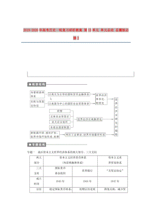 2019-2020年高考?xì)v史一輪復(fù)習(xí)研析教案 第13單元 單元總結(jié) 岳麓版必修2.doc