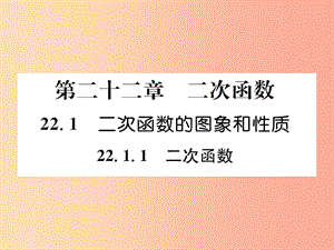 九年级数学上册 第22章 二次函数 22.1 二次函数的图象和性质 22.1.1 二次函数习题课件 新人教版.ppt