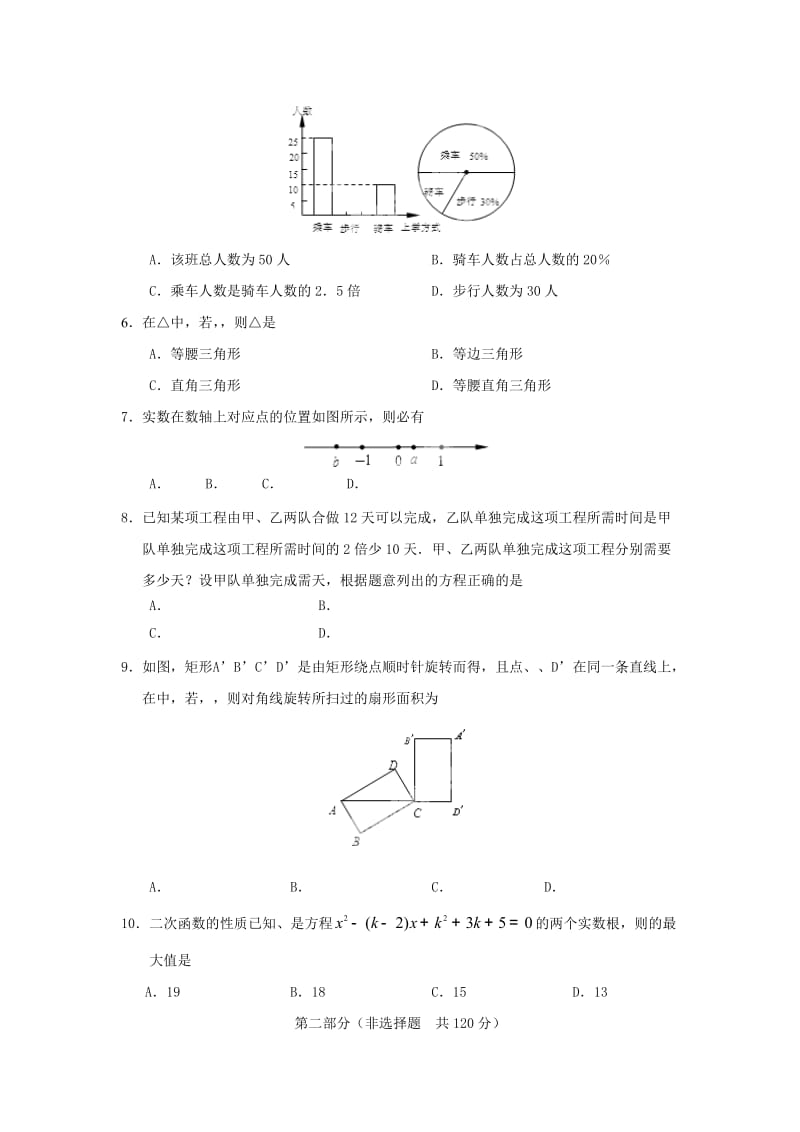 2019-2020年九年级学业水平考试模拟数学试题.doc_第2页