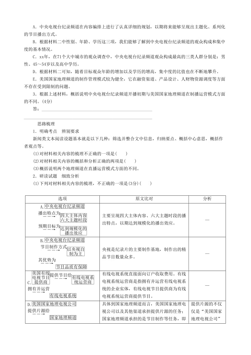 2019-2020年高三语文二轮复习第二部分现代文阅读专题六实用类文本阅读考点1新闻类文本讲义.doc_第3页