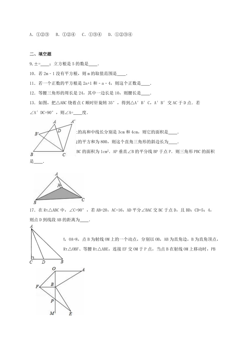 2019-2020年八年级数学上学期期中试卷（含解析） 苏科版.doc_第2页