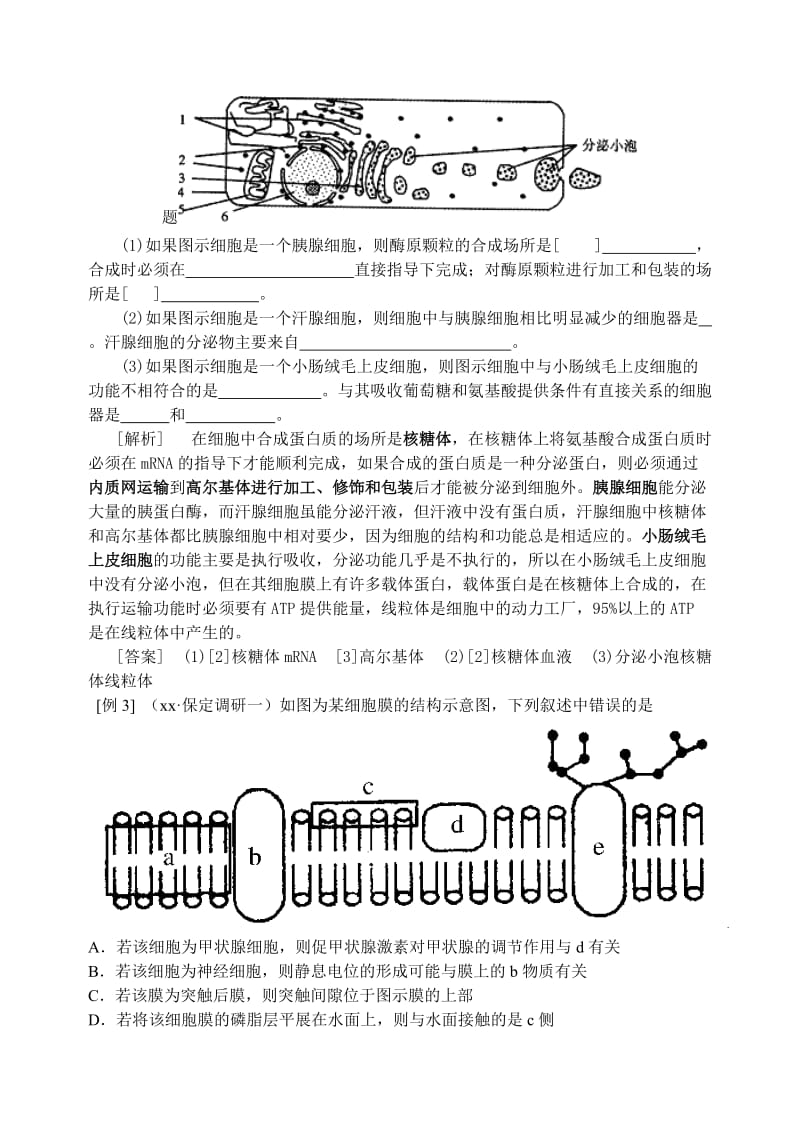 2019-2020年高考生物 总第24课时 专题二 生命的结构基础( 2)1 教案 人教版.doc_第2页