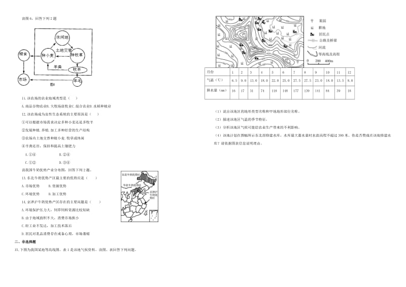 2019-2020年高三地理二轮复习 作业卷二十四 农业专题3（含解析）.doc_第2页