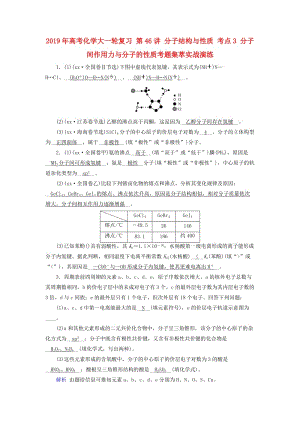 2019年高考化學(xué)大一輪復(fù)習(xí) 第46講 分子結(jié)構(gòu)與性質(zhì) 考點(diǎn)3 分子間作用力與分子的性質(zhì)考題集萃實(shí)戰(zhàn)演練.doc