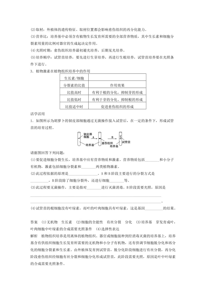 2019-2020年高中生物 专题二 细胞工程 第5课时 植物细胞工程的基本技术学案 新人教版选修3.doc_第3页