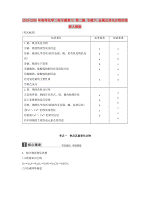 2019-2020年高考化學(xué)二輪專題復(fù)習(xí) 第二編 專題六 金屬及其化合物講練 新人教版.doc