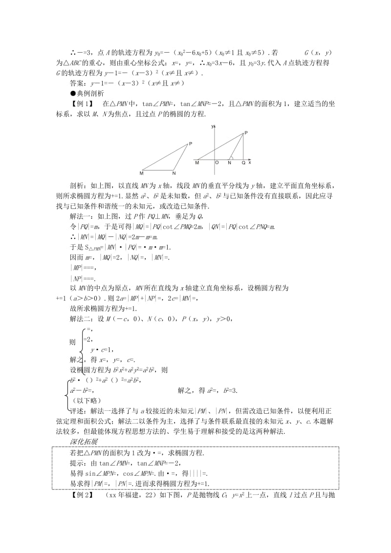 2019-2020年高考数学一轮复习 8.5 轨迹问题教案.doc_第2页