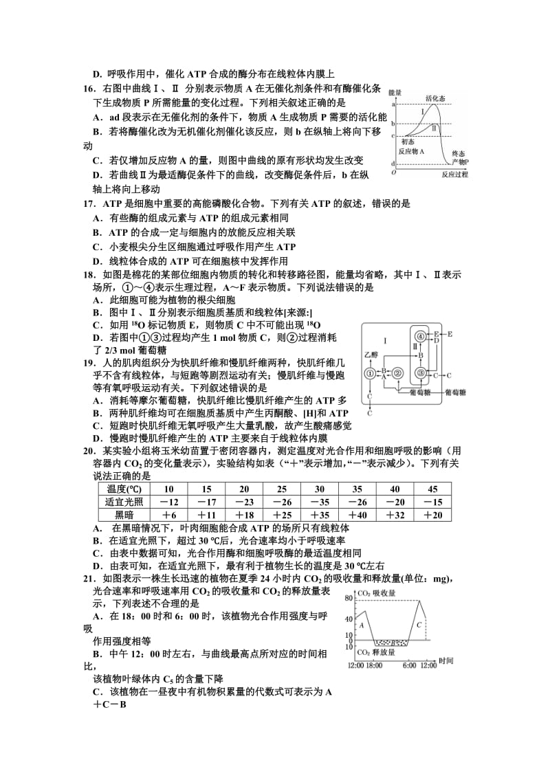 2019-2020年高三上学期期中考试生物试题 含解析(I).doc_第3页