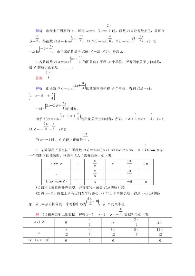 2019-2020年高考数学异构异模复习第四章三角函数4.2.1三角函数的图象及变换撬题理.DOC_第2页