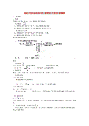 2019-2020年高考化學(xué)一輪復(fù)習(xí) 專題07 烴教案.doc