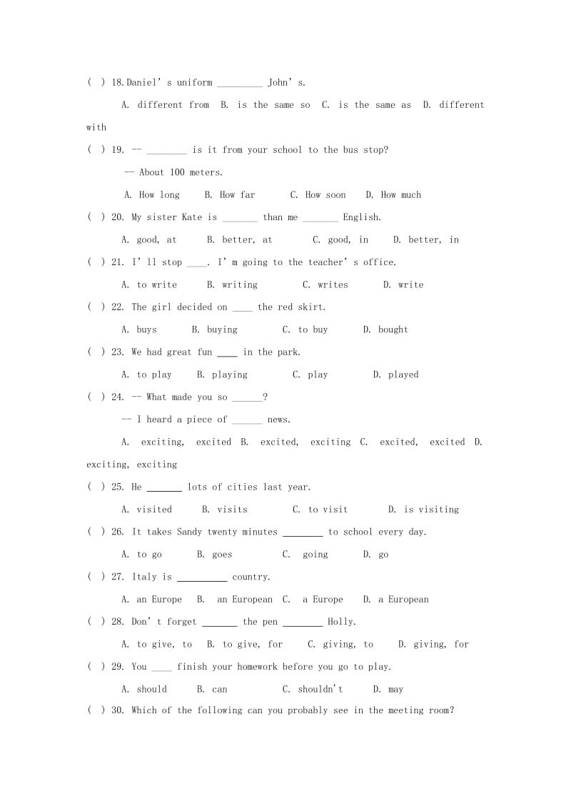 2019-2020年八年级英语上学期期中试题 人教新目标版(I).doc_第2页