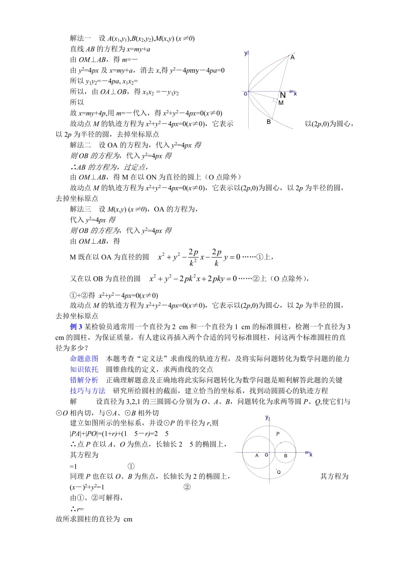 2019-2020年高中数学专题复习讲座曲线的轨迹方程的求法新课标人教版.doc_第2页