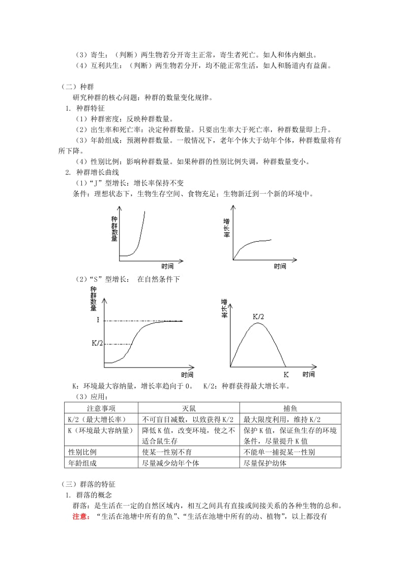 2019-2020年高三生物专题复习 生态因素对生物的影响、种群的特征、群落的特征教案.doc_第2页