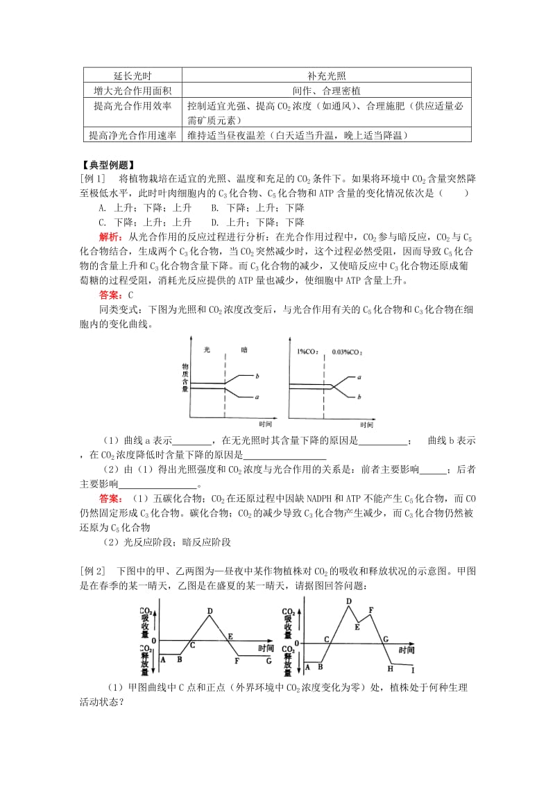 2019-2020年高三生物专题复习 光合作用教案.doc_第2页