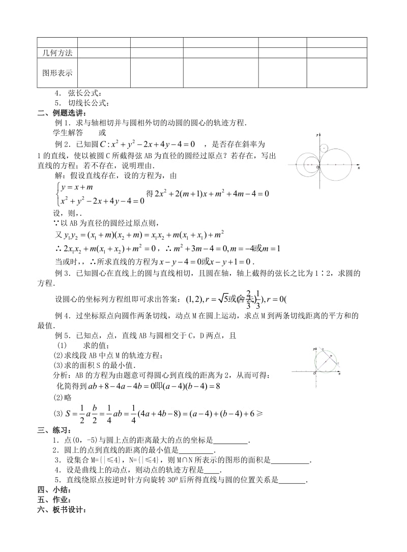 2019-2020年高二数学圆的方程习题课教案 人教版.doc_第2页