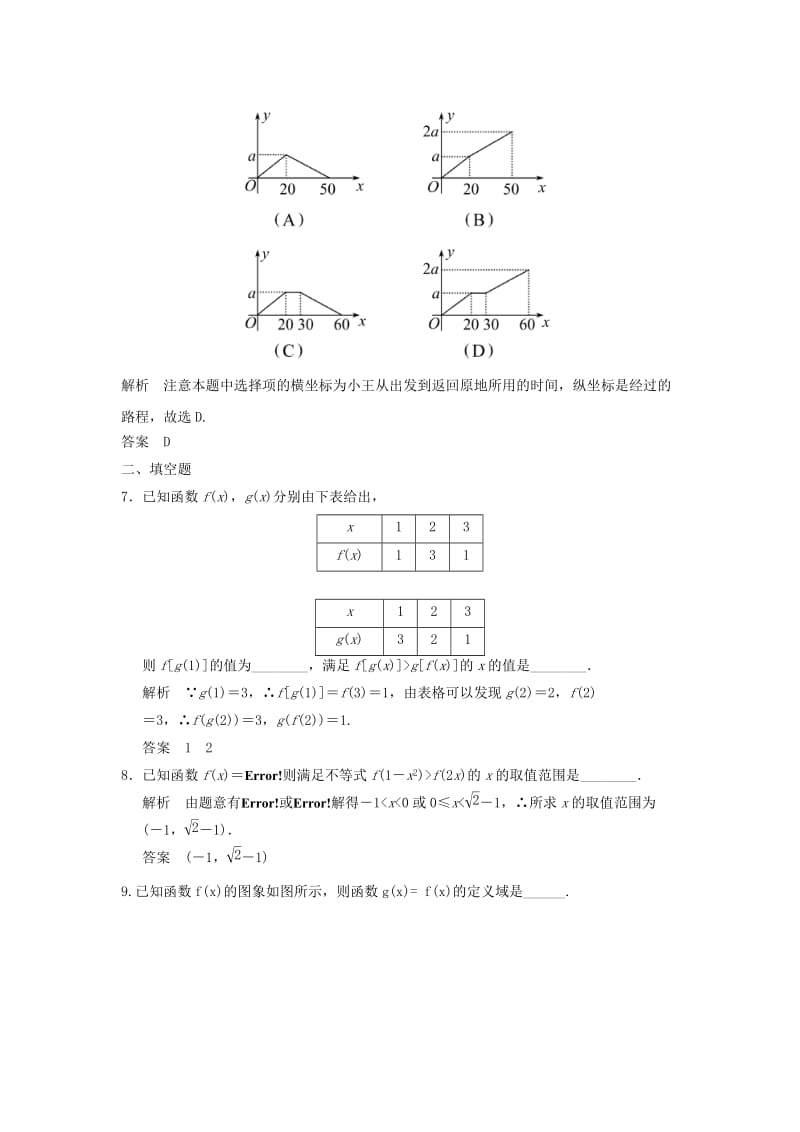 2019-2020年高考数学专题复习导练测 第二章 第1讲 函数及其表示 理 新人教A版.doc_第3页