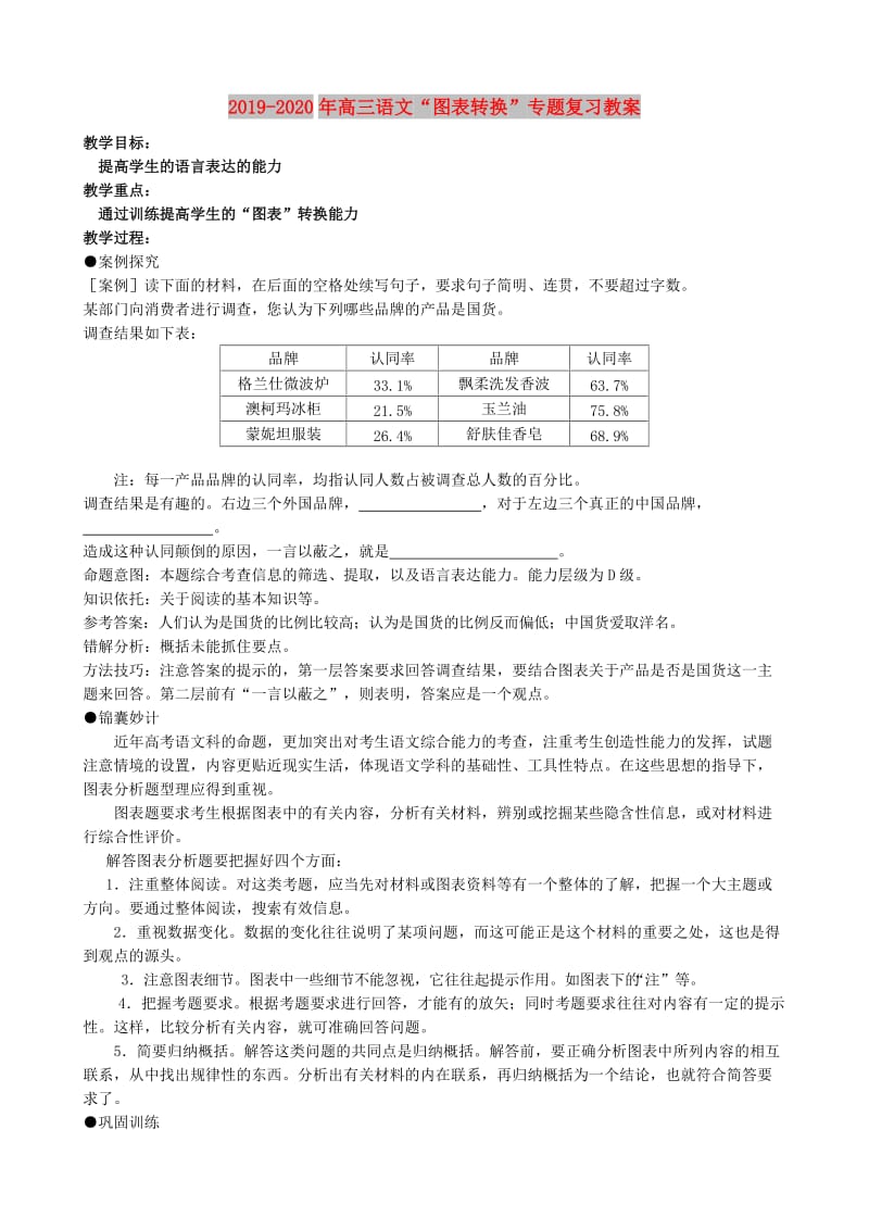 2019-2020年高三语文“图表转换”专题复习教案.doc_第1页