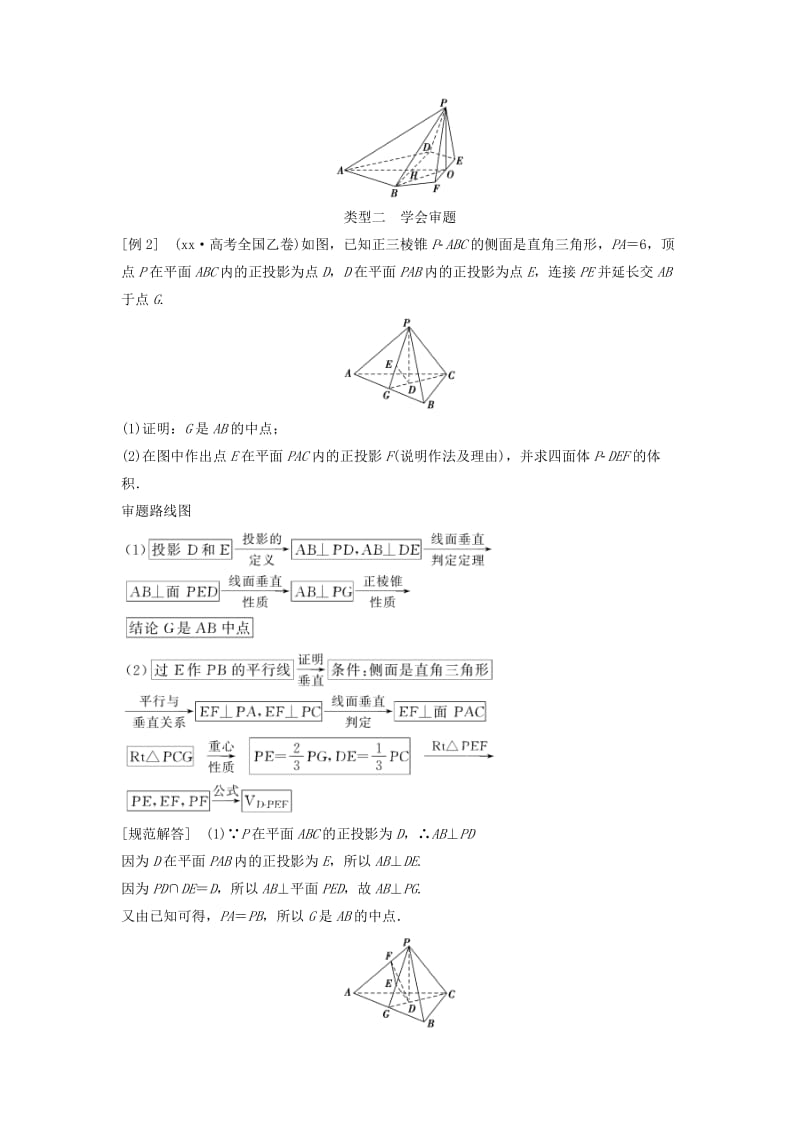 2019-2020年高考数学二轮复习第2部分专题四立体几何必考点.doc_第3页