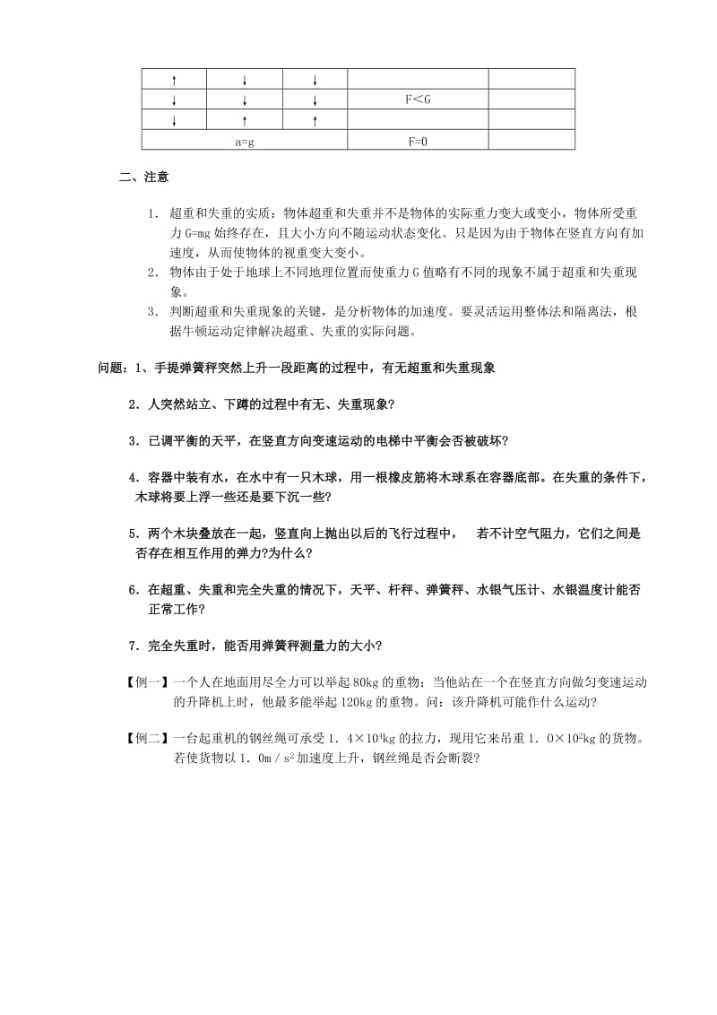 2019-2020年高中物理 《用牛顿定律解决问题 二》教案1 新人教版必修1.doc_第2页