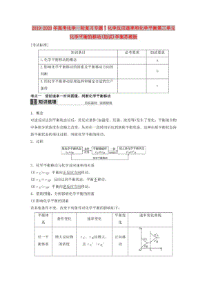 2019-2020年高考化學一輪復習專題7化學反應速率和化學平衡第三單元化學平衡的移動(加試)學案蘇教版.doc