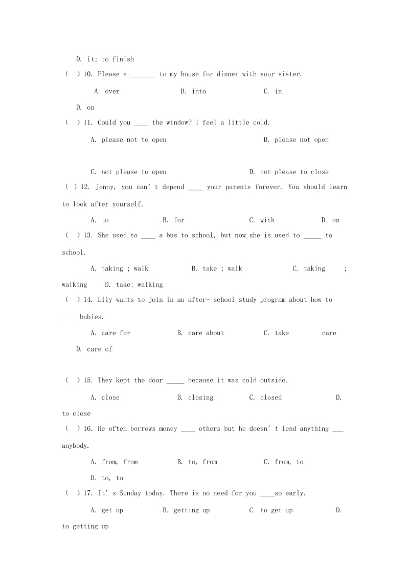 2019-2020年八年级英语下学期月考试题（一）（实验班无答案）人教新目标版.doc_第2页