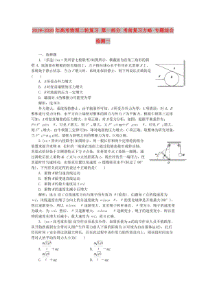 2019-2020年高考物理二輪復(fù)習(xí) 第一部分 考前復(fù)習(xí)方略 專題綜合檢測(cè)一.doc