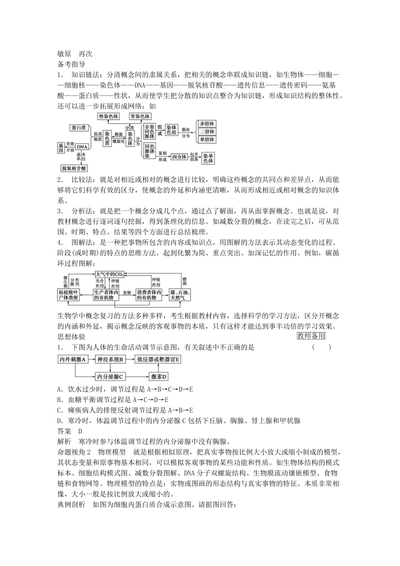 2019-2020年高考生物大一轮复习 第十二单元 第3讲 抽象问题具体化的思想教案.doc_第2页