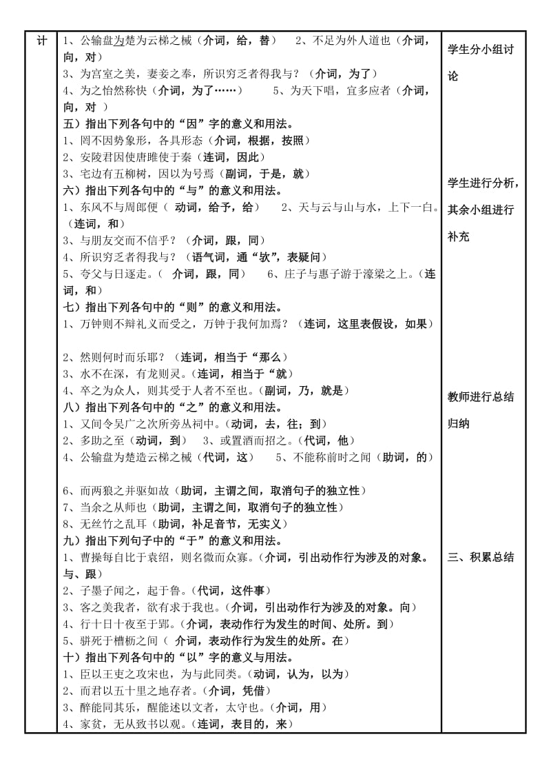 2019-2020年高中语文 古代语法 文言虚词习题教案 新人教版必修1.doc_第2页