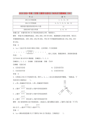 2019-2020年高一生物《遺傳與進化》知識點習題演練（50）.doc