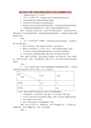 2019-2020年高一生物《遺傳與進(jìn)化》知識(shí)點(diǎn)習(xí)題演練（64）.doc