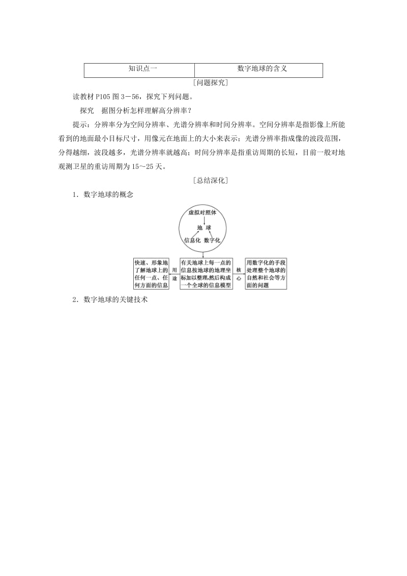 2019-2020年高中地理第三章地理信息技术应用第四节数字地球习题湘教版.doc_第2页