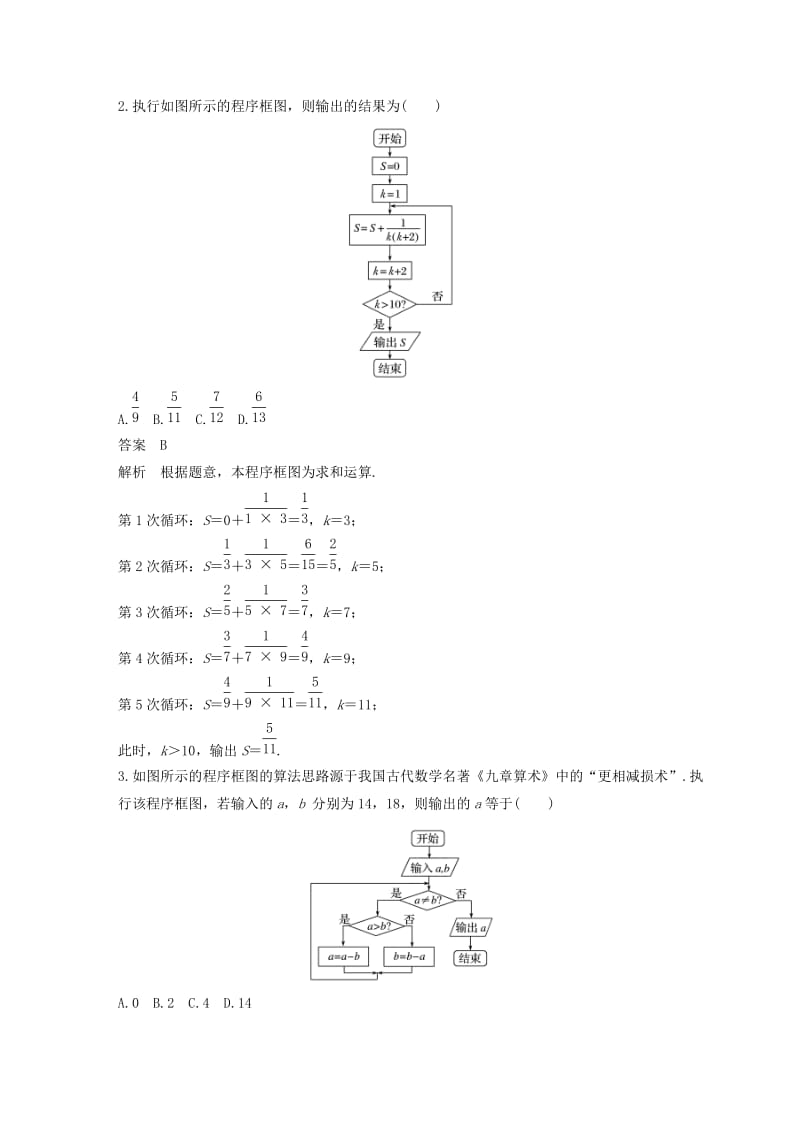 2019-2020年高考数学二轮复习第一篇求准提速基础小题不失分第17练程序框图练习文.doc_第2页