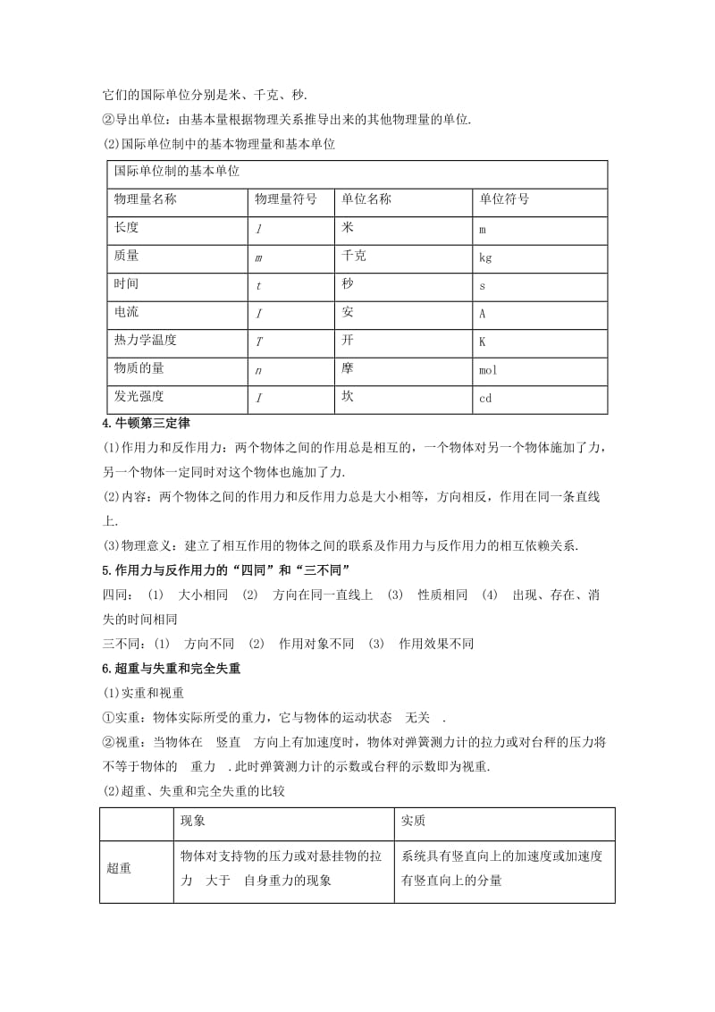 2019-2020年高考物理备考艺体生百日突围系列专题03牛顿运动规律含解析(I).doc_第2页