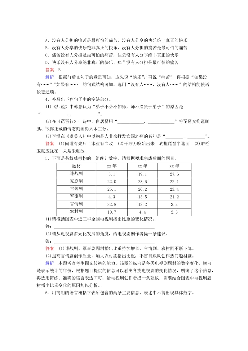 2019-2020年高考语文二轮复习 第1部分 语言文字运用 专题六 图文转换适考素能特训.doc_第2页