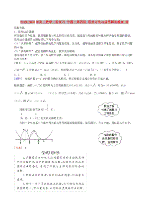 2019-2020年高三數(shù)學(xué)二輪復(fù)習(xí) 專題二第四講 思想方法與規(guī)范解答教案 理.doc