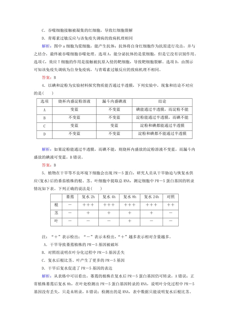 2019-2020年高三生物第一轮总复习 第三编 考前集训练 综合演练卷1.doc_第2页