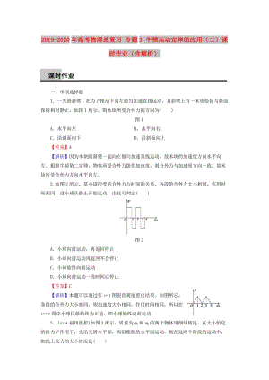 2019-2020年高考物理總復習 專題3 牛頓運動定律的應用（二）課時作業(yè)（含解析）.doc