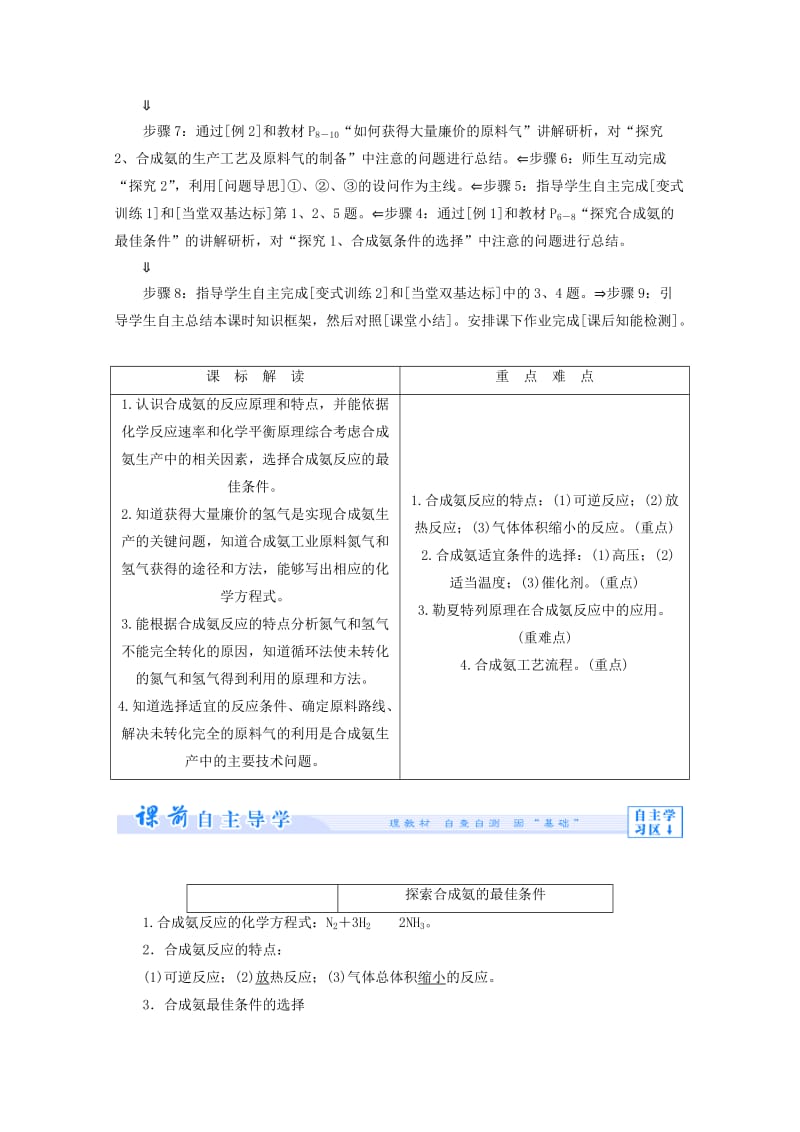 2019-2020年高中化学 主题1 空气资源 氨的合成 课题2 氨的工业合成教案 鲁科版选修2.doc_第2页