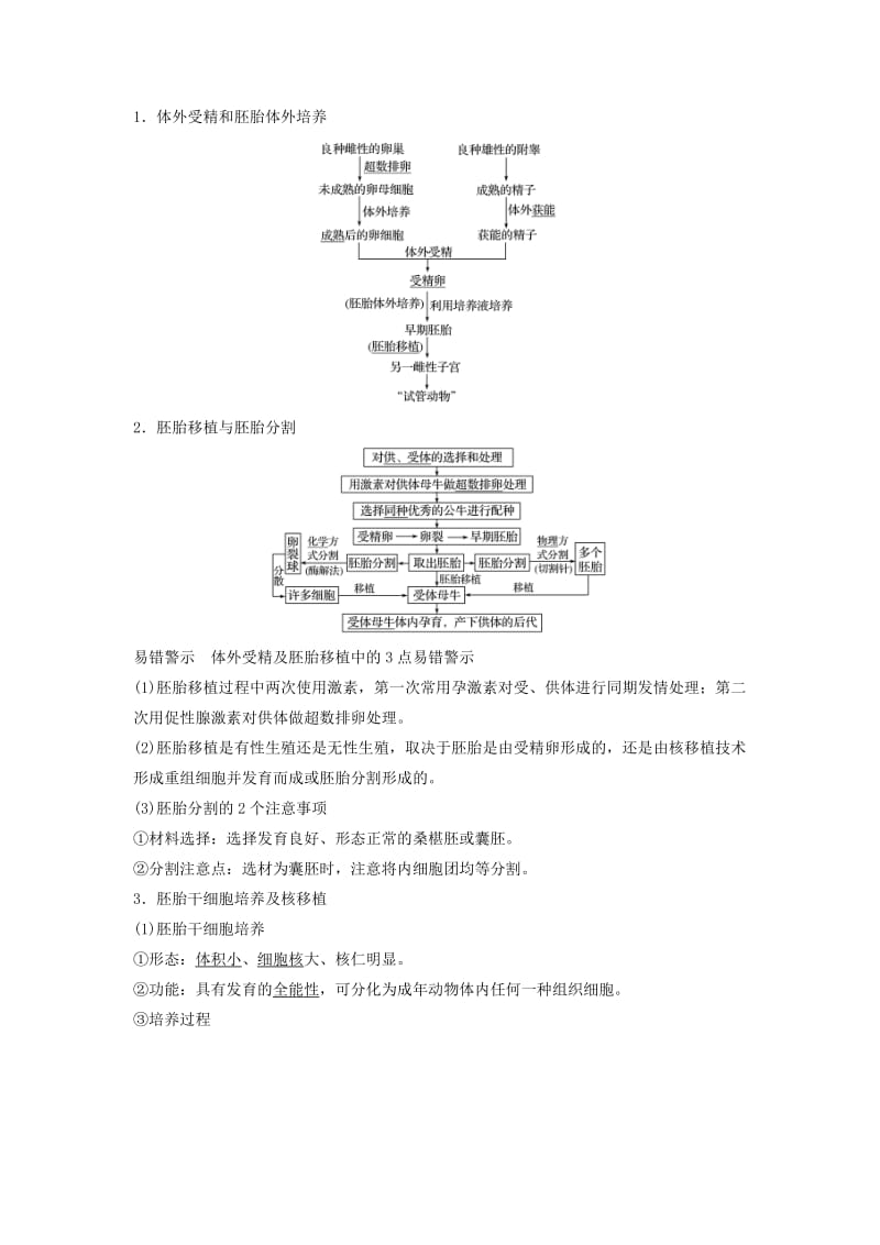 2019-2020年高三生物二轮专题复习专题十一现代生物科技专题考点2胚胎工程和生态工程学案(新人教版).doc_第2页