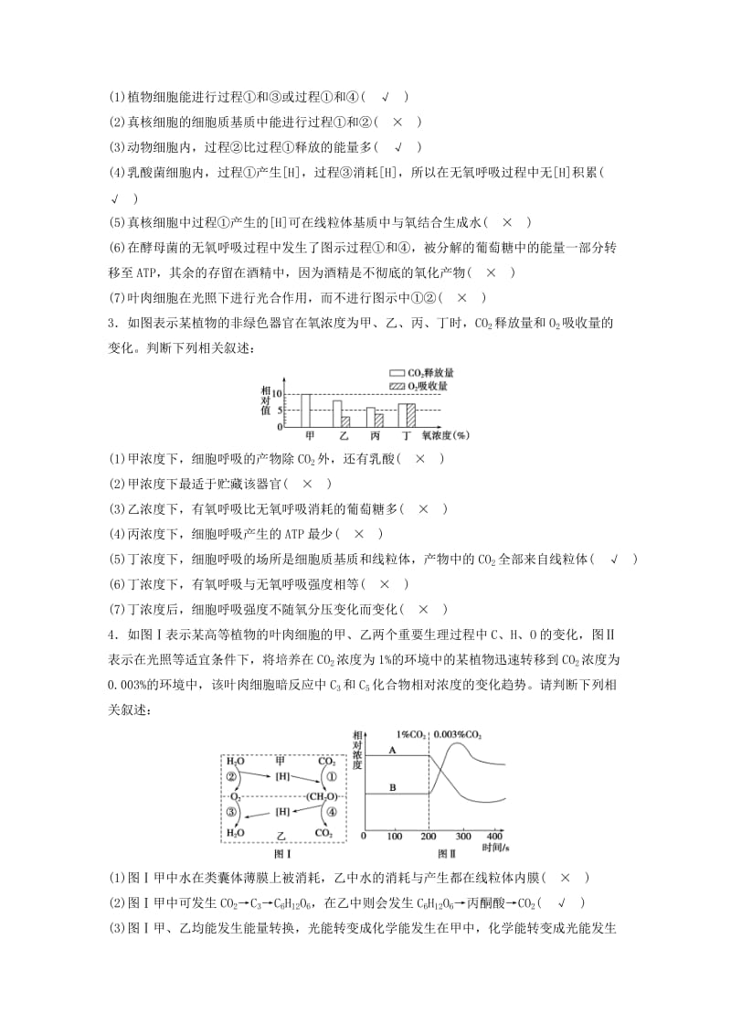 2019-2020年高三生物 考前三个月 专题突破提分练 图示2 细胞代谢相关图示.doc_第2页