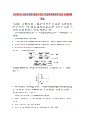 2019-2020年高三生物 考前三個月 專題突破提分練 技法3 淘汰排除法.doc