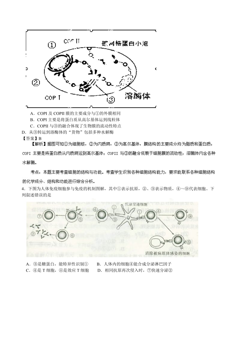 2019-2020年高三3月模拟考试理综生物试题含解析.doc_第2页