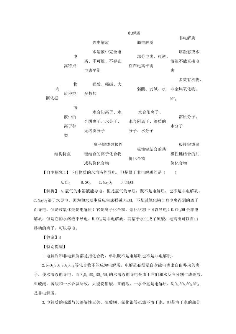 2019-2020年高考化学二轮 专题训练 专题四　离子反应教案（学生版）.doc_第3页