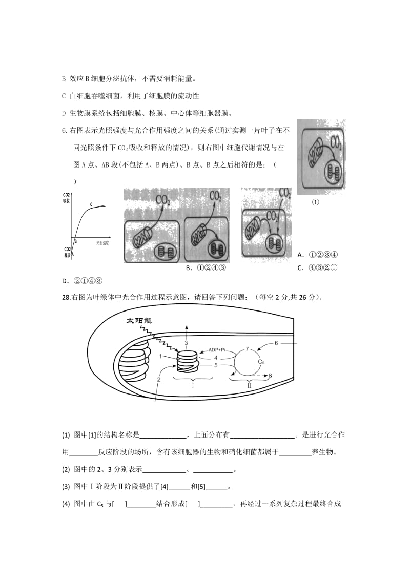 2019-2020年高三上学期期中考试生物试题(I).doc_第2页