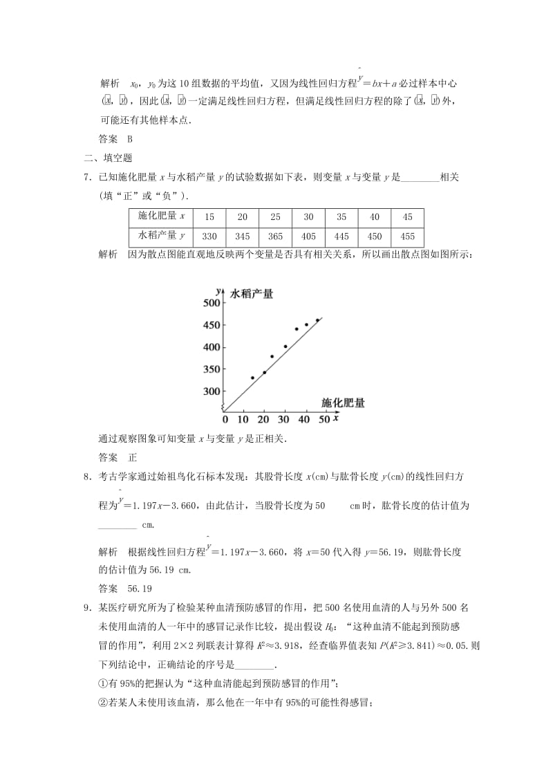 2019-2020年高考数学专题复习导练测 第十一章 第2讲 变量间的相关关系与统计案例 理 新人教A版.doc_第3页