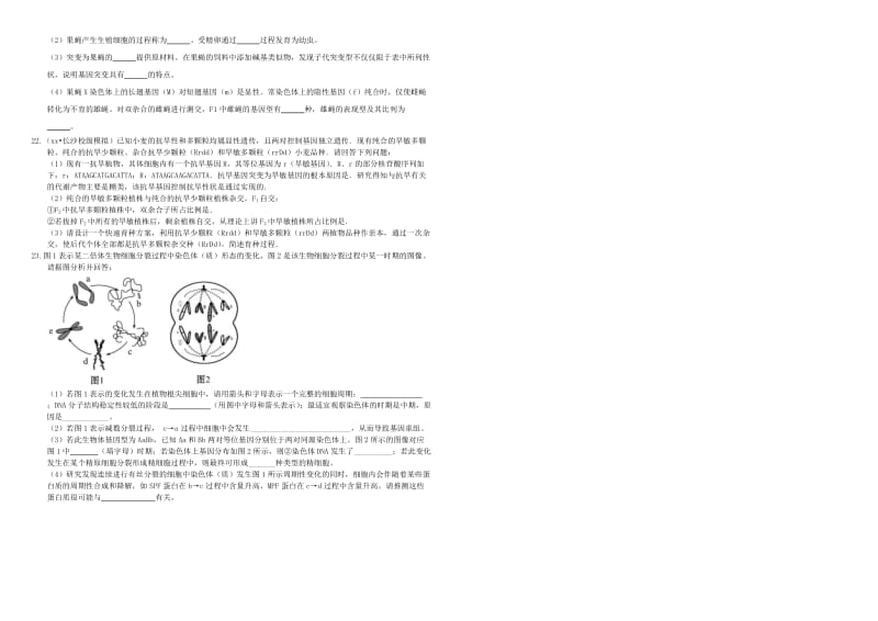 2019-2020年高三生物二轮复习 作业卷（二十）基因突变和基因重组（含解析）.doc_第3页