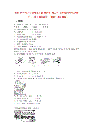 2019-2020年八年級地理下冊 第六章 第三節(jié) 世界最大的黃土堆積區(qū)──黃土高原練習(xí) （新版）新人教版.doc